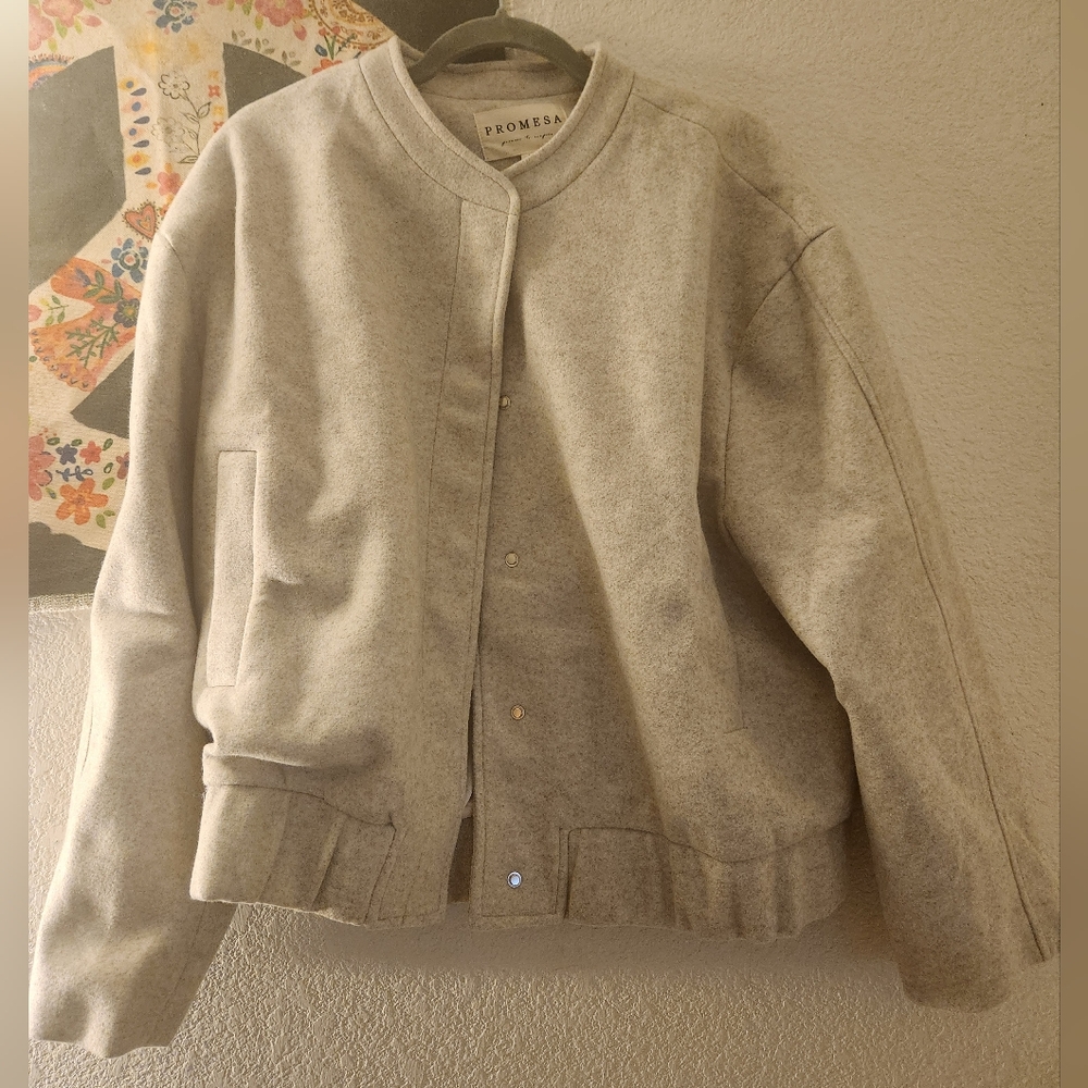 Promesa Women's Light Gray Bomber Jacket